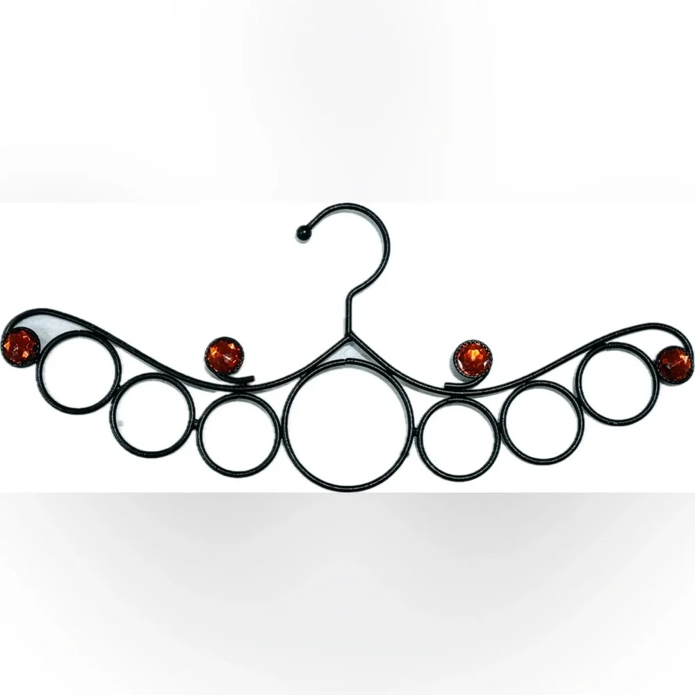 Pair of Metal and Rhinestone Scarf / Accessory Holders